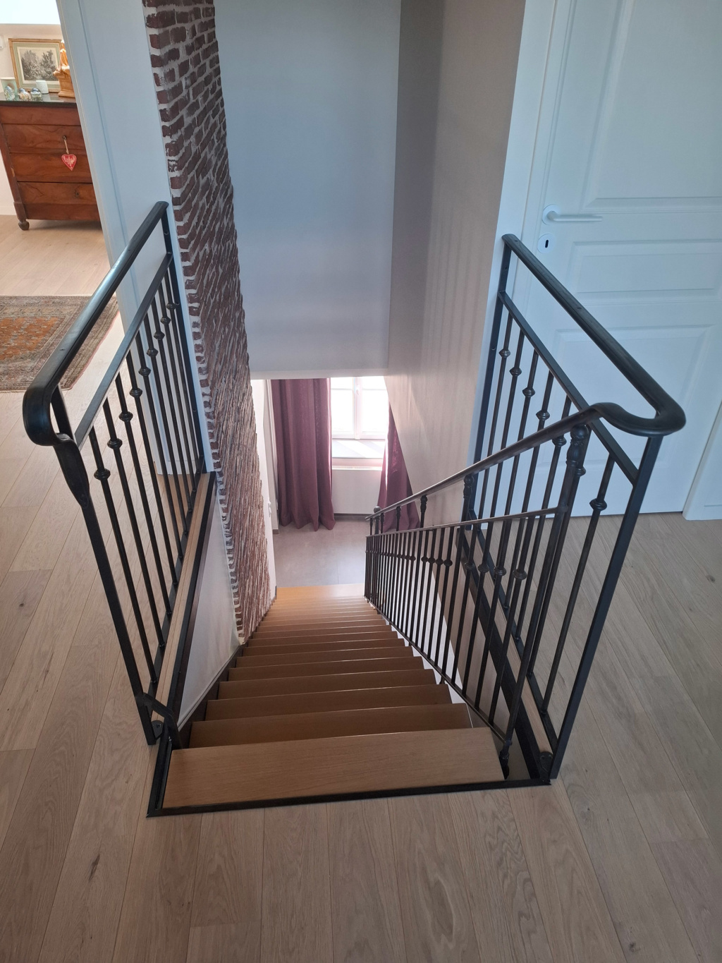 Marches en chêne massif réalisées par Antoine Costantini, menuisier ébéniste