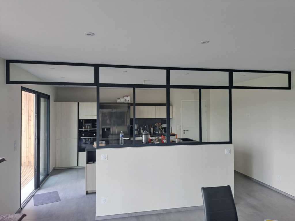 Verrière en acier thermolaqué et verre feuilleté