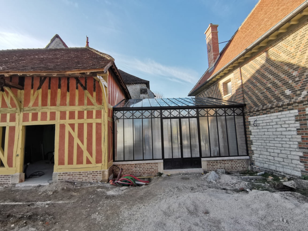 Verrière de liaison architecturale en acier thermolaqué