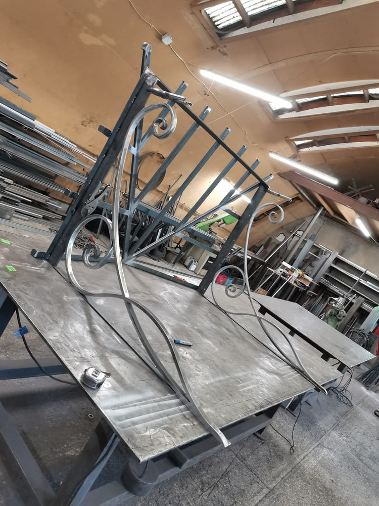 Détail de verrière avec verre feuilleté